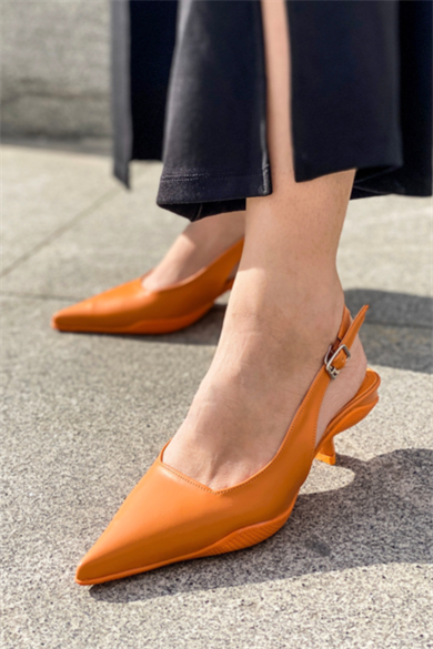 Diana Orange Mat Deri Kadın Ayakkabı
